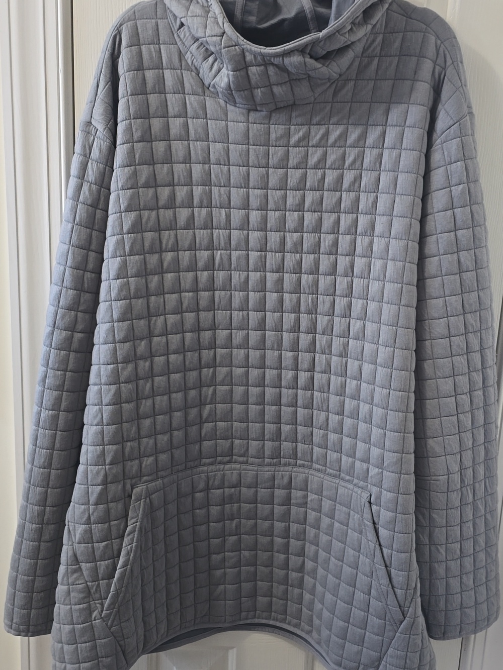 XERSION BRAND MEN'S BIG AND TALL GRAY LING SLEEVES QUILTED HOODIE SIZE 3XLT